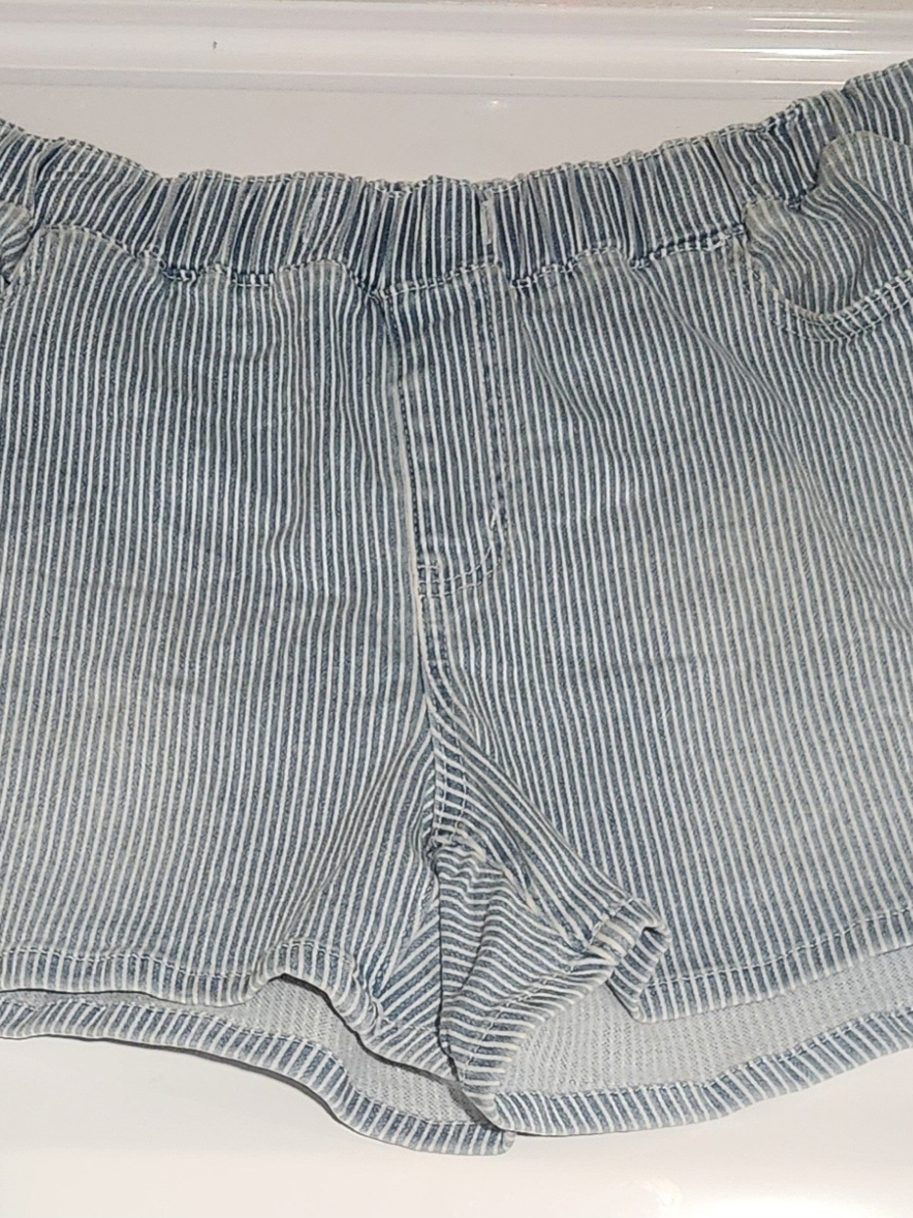 Altar'd State Blue and White Striped Women’s Shorts